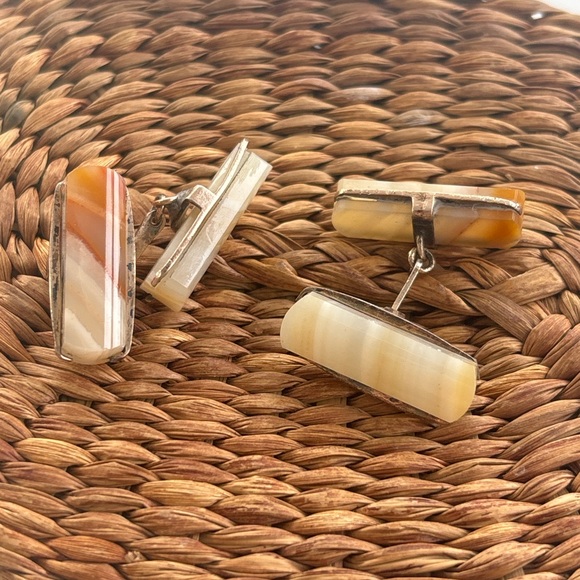 Vintage gold Cufflinks with annex - Picture 2 of 3